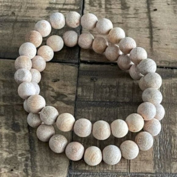 wild river gems Other - 2pc 8mm Camphor Wood Stretch Bead Bracelet
